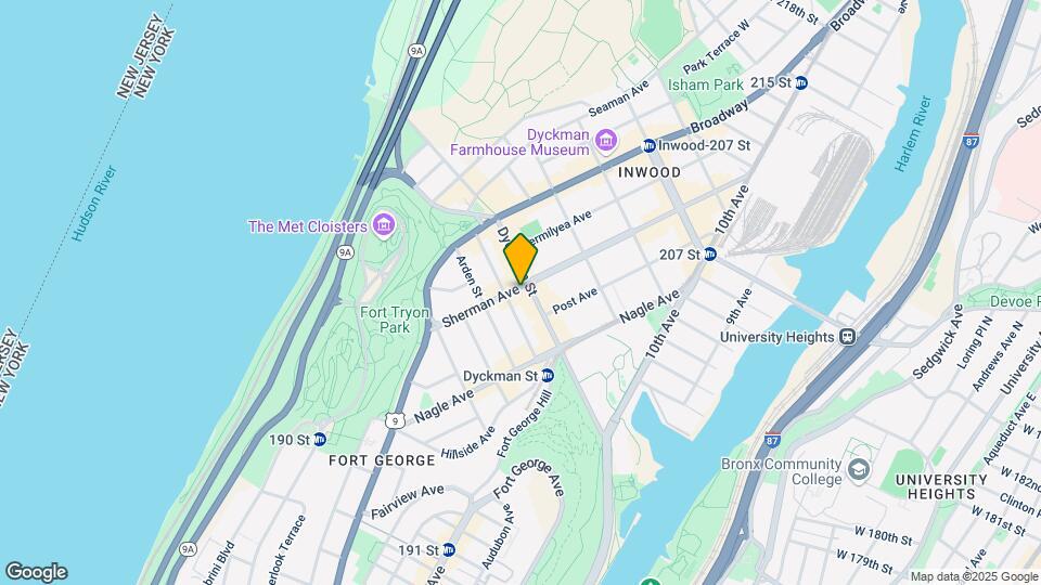 156-158 Dyckman St Map and Location Details