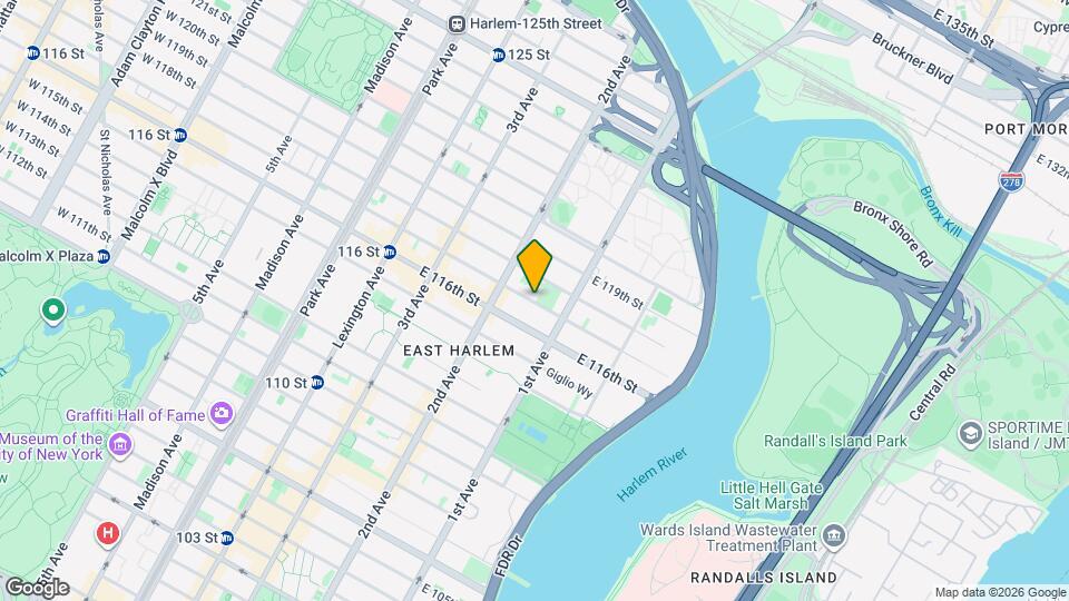 351 E 117th St Map and Location Details