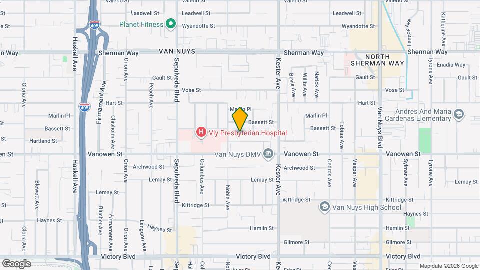 15033 Hartland St Mapa y Detalles de la Ubicación