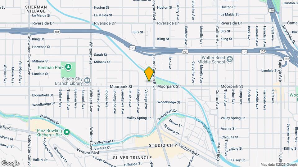 12121 Moorpark St Map and Location Details