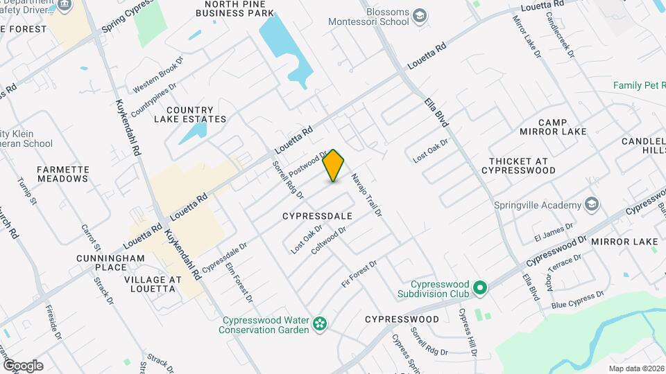 3827 Cypressdale Dr Mapa y Detalles de la Ubicación