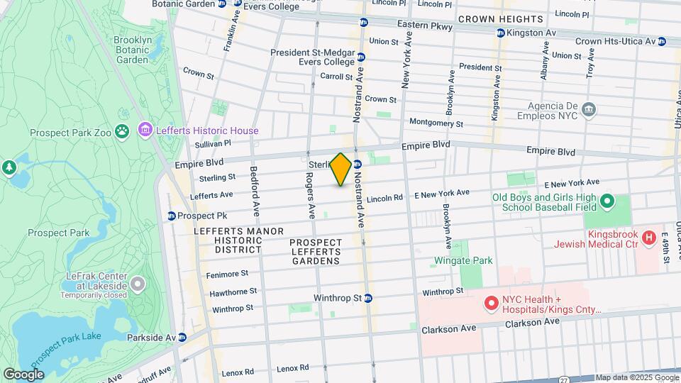 282 Lefferts Ave Map and Location Details