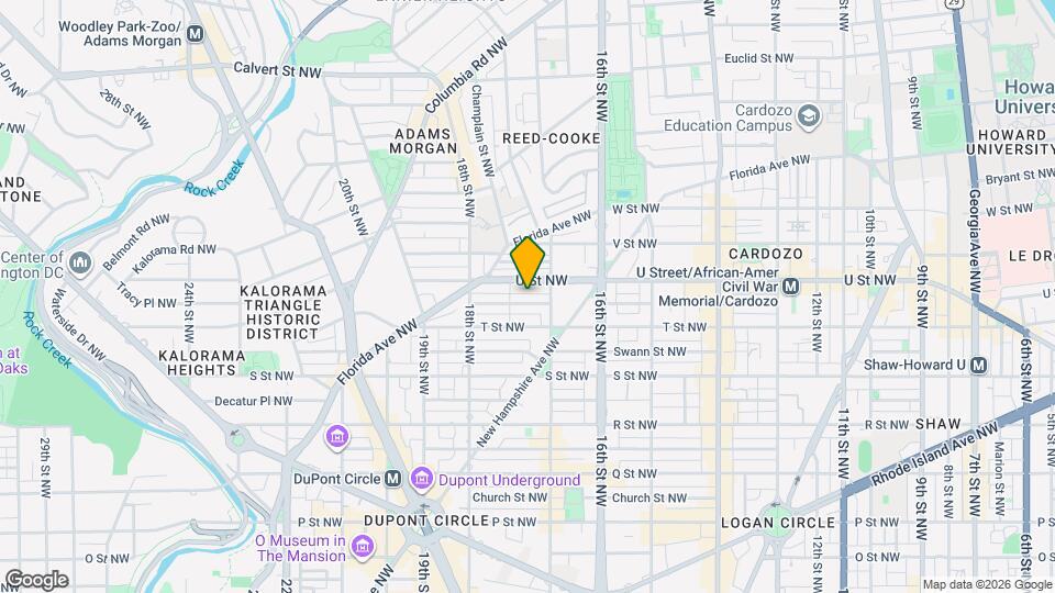 1725 Willard St NW Mapa y Detalles de la Ubicación