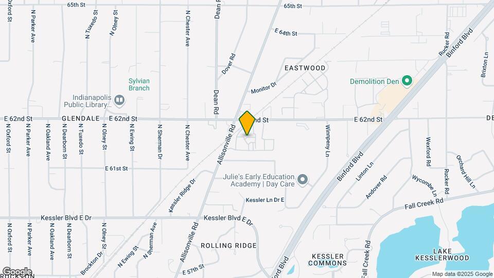 6111 Allisonville Rd Map and Location Details