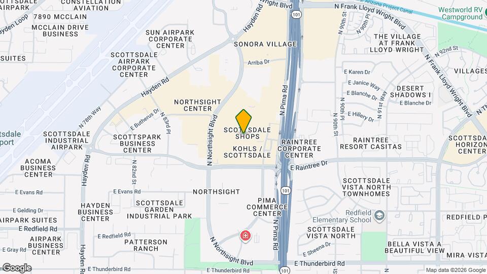8688 E Raintree Dr, Unit 1004 Map and Location Details