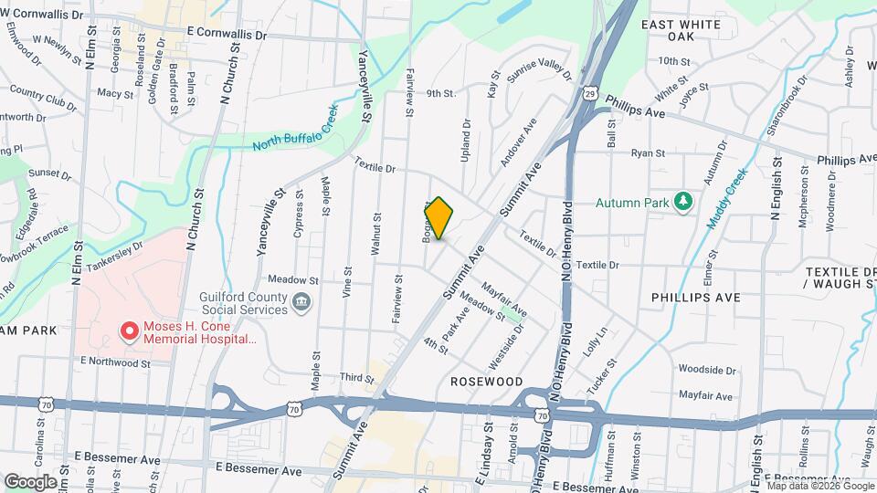 1305 Andover Ave Map and Location Details