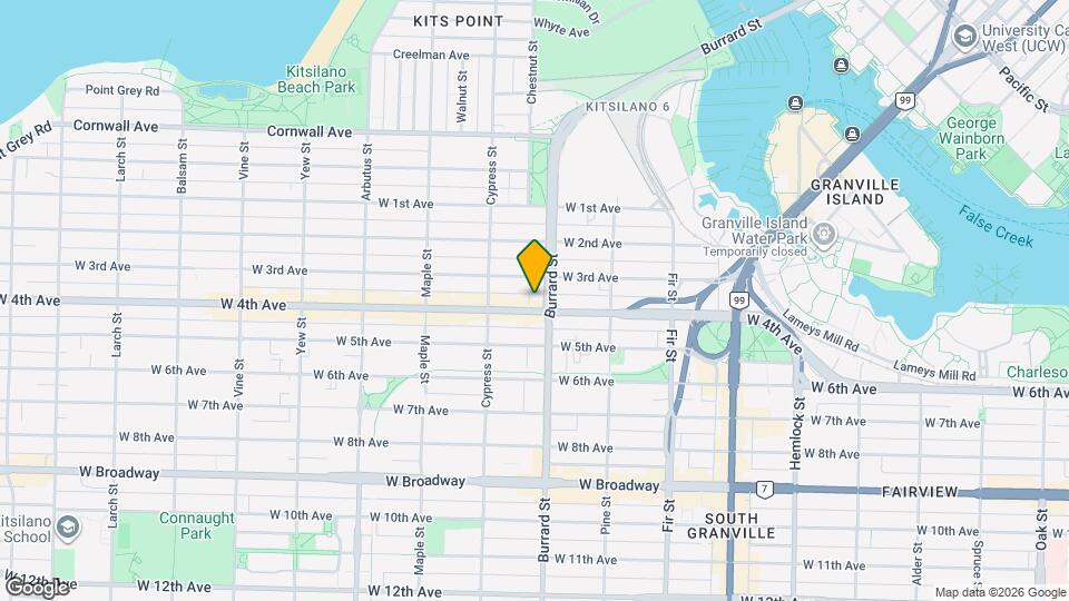 1823 W 4th Ave Map and Location Details