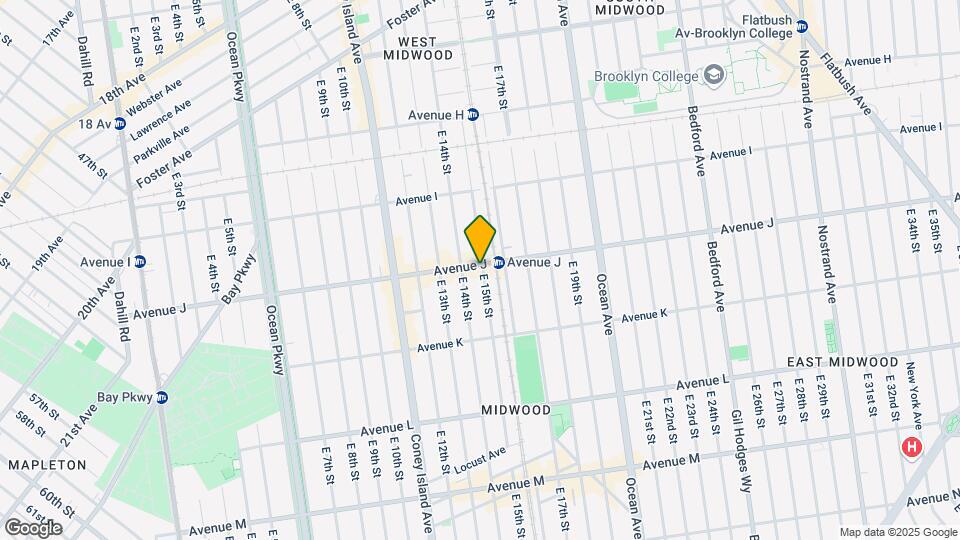 1424 Avenue J Mapa y Detalles de la Ubicación