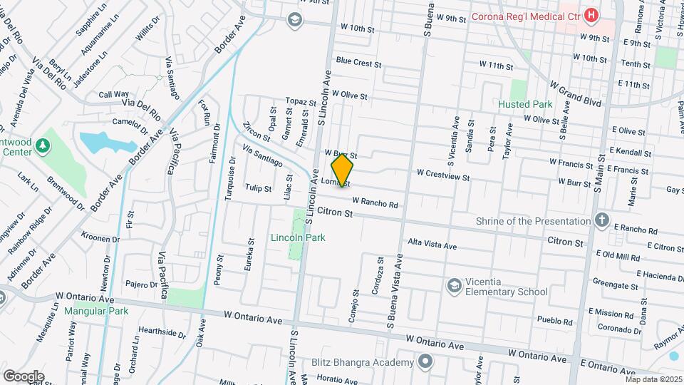 1025 W Rancho Rd Map and Location Details