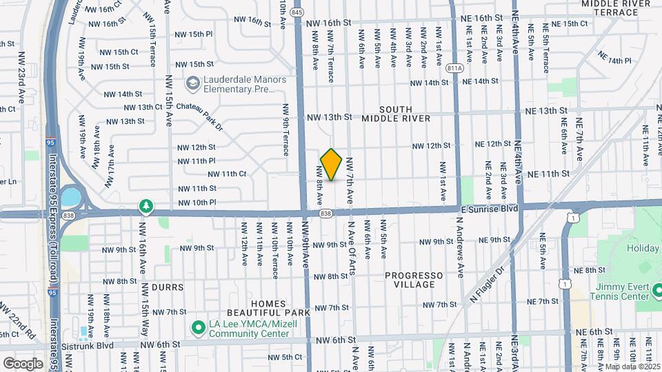 1039 NW 7th Terrace Map and Location Details