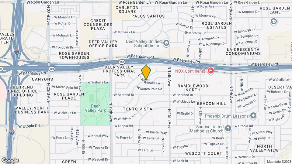 1636 W Taro Ln Map and Location Details