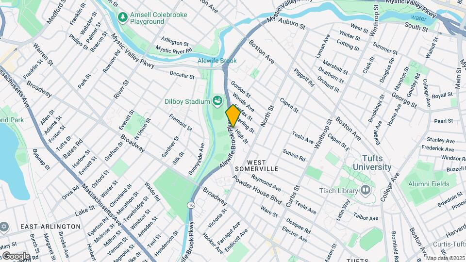 321 Alewife Brook Pky, Unit 1 Map and Location Details