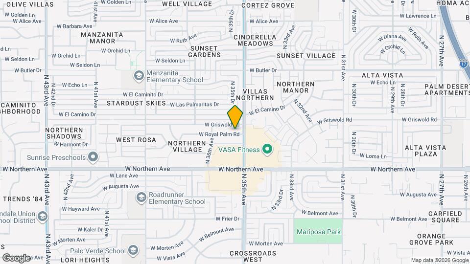 3514 W Royal Palm Rd Map and Location Details