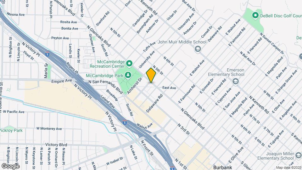 1201 N Glenoaks Blvd Mapa y Detalles de la Ubicación