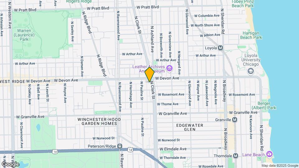 6334-6340 N Clark St Mapa y Detalles de la Ubicación