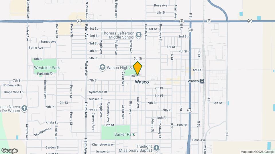 675 Oak Ave Map and Location Details