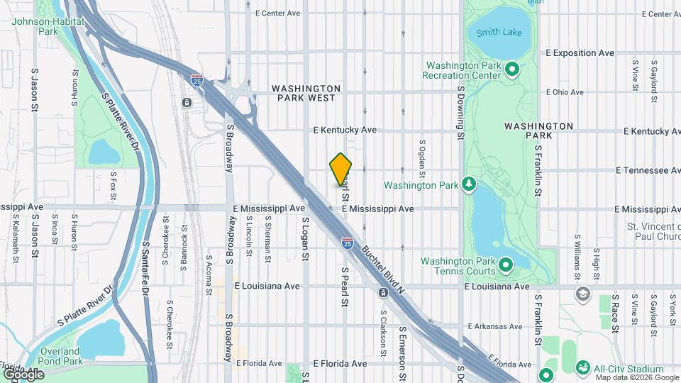 1053 S Pearl St Map and Location Details