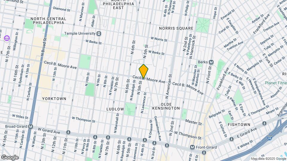 408 Cecil B. Moore Ave-Unit -F Map and Location Details