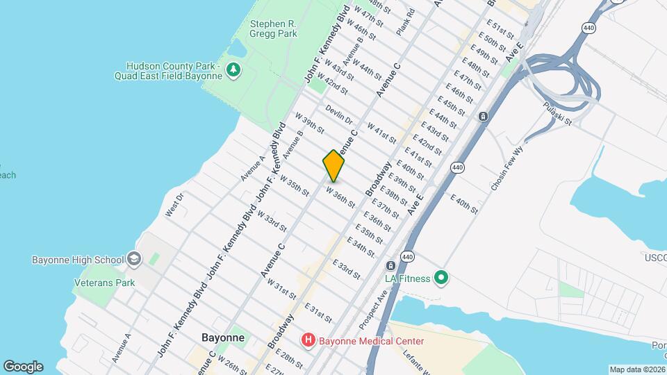 43 W 36th St Mapa y Detalles de la Ubicación