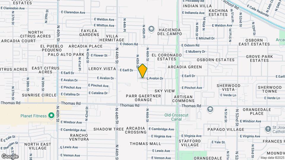 4513 E Avalon Dr Map and Location Details