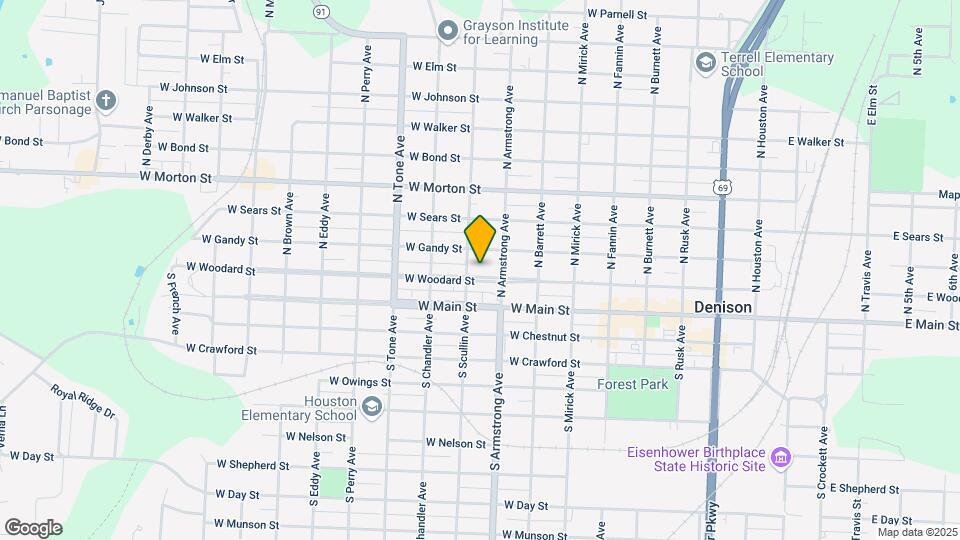 821 W Woodard St Map and Location Details