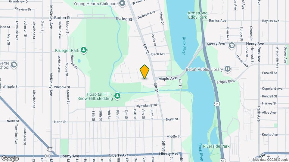 1514 Bluff St Map and Location Details