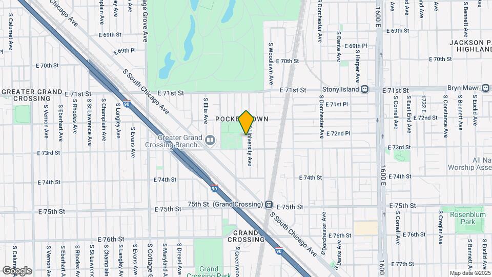 7236 S University Ave Map and Location Details