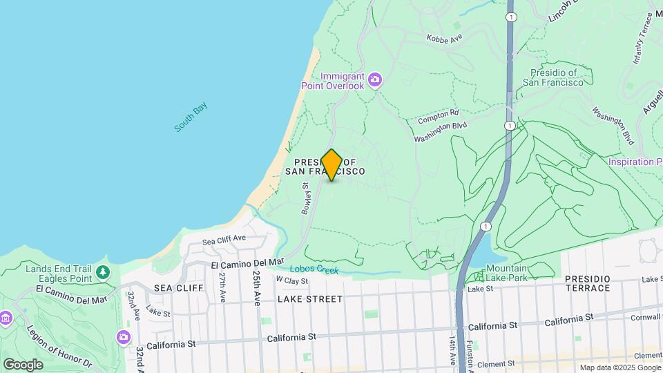 Baker Beach Apartments Map and Location Details