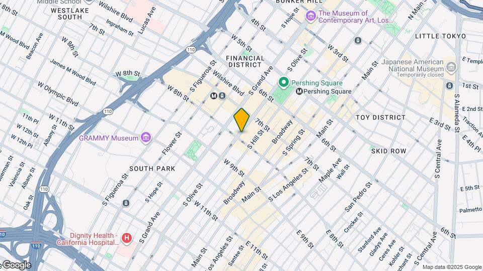 750 S Olive St Mapa y Detalles de la Ubicación