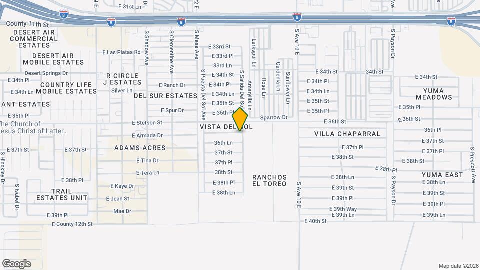 9927 E 36th Pl Map and Location Details