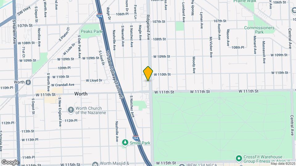11030 S Ridgeland Ave Map and Location Details