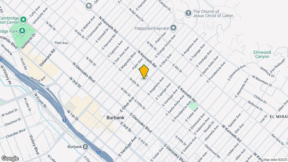 621 E Olive Ave Map and Location Details