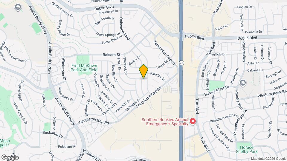 5887 Granby Hill Dr Map and Location Details