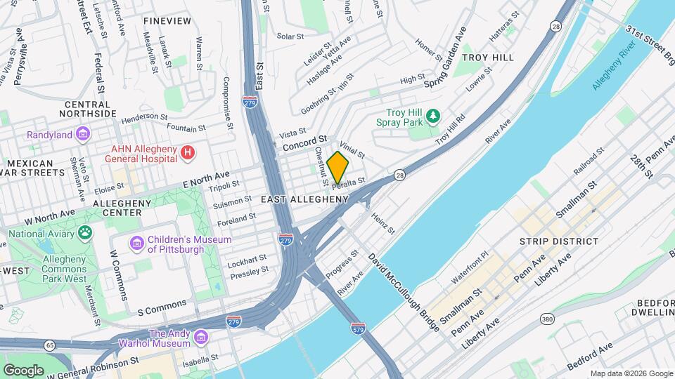 913 Peralta St Map and Location Details