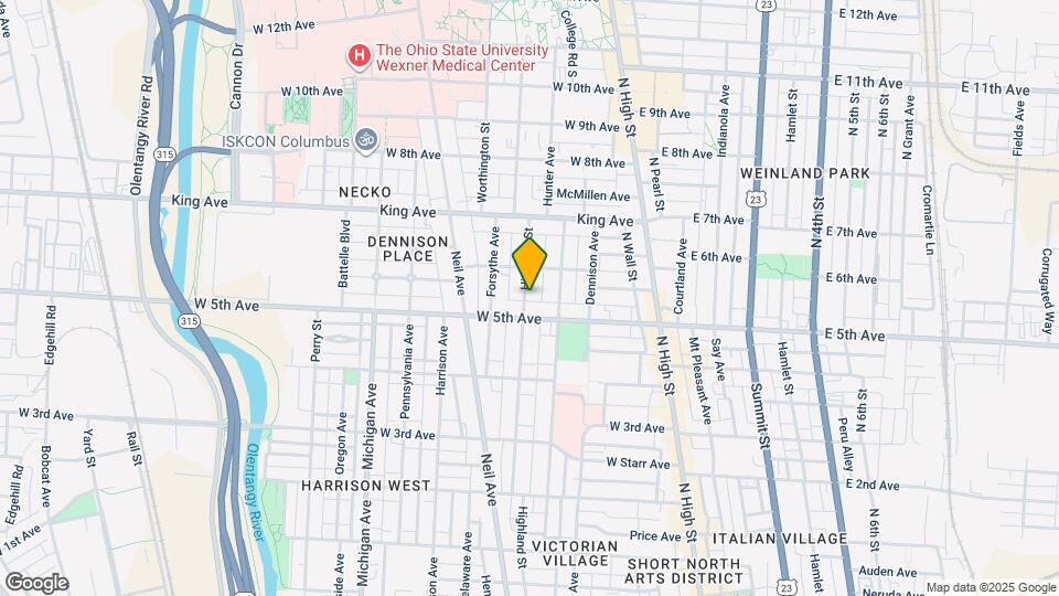 1282 Highland St Map and Location Details