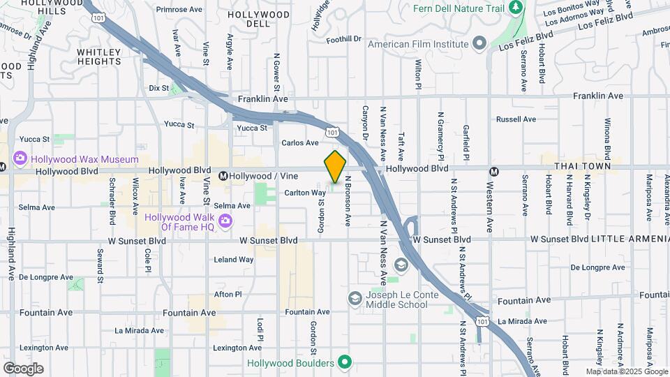 5923 Carlton Way Map and Location Details