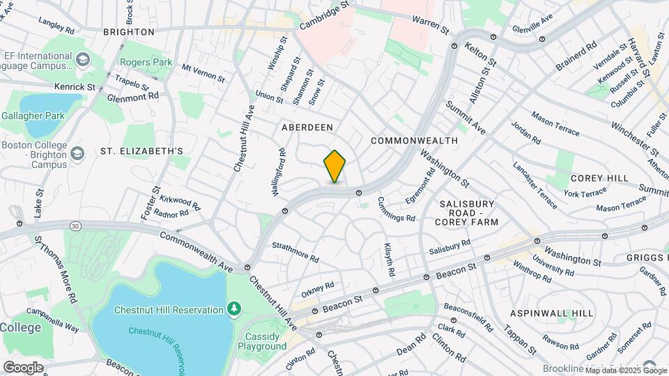 1715 Commonwealth Avenue, Unit 19 Map and Location Details