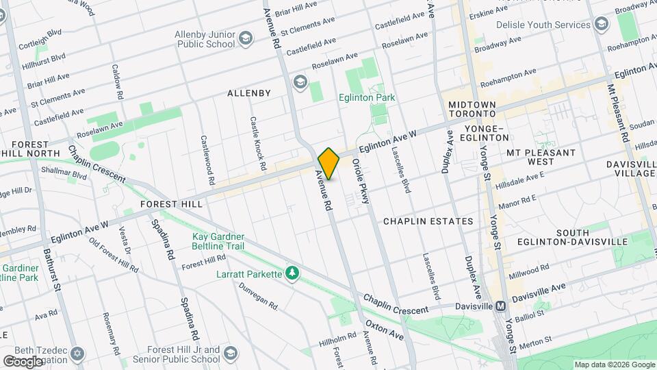 989 Avenue Rd Map and Location Details