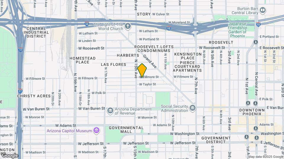 1329 W Fillmore St Map and Location Details