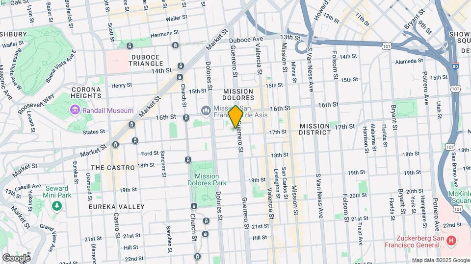 460 Guerrero St Mapa y Detalles de la Ubicación