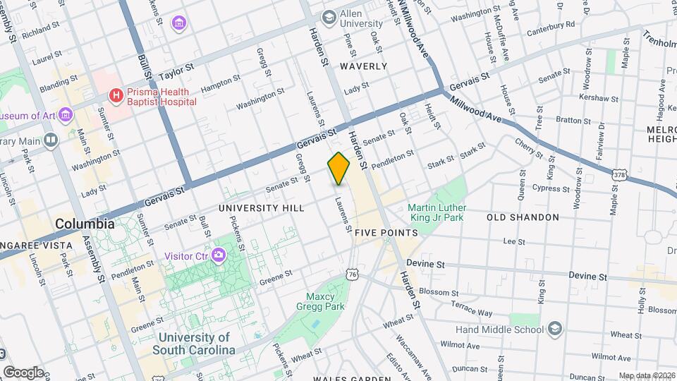 1000 Laurens St Map and Location Details