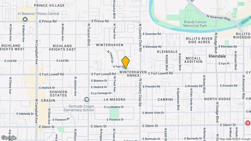 2819 E Fort Lowell Rd Map and Location Details