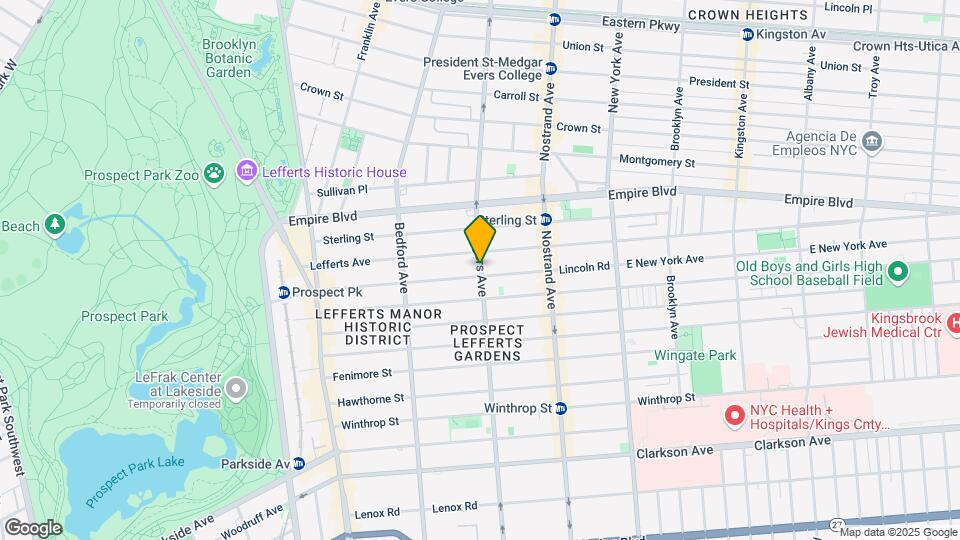 ROGERS AVENUE / 1-Bed 1-Bath Map and Location Details