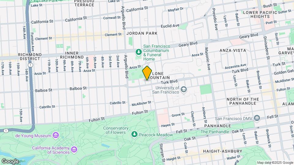3030 Turk St Map and Location Details
