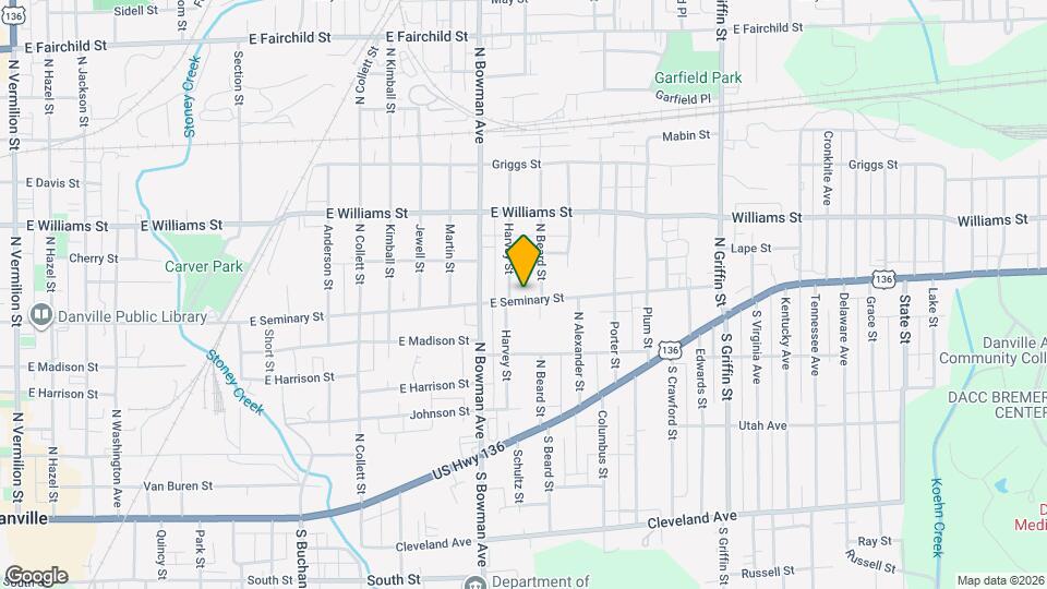 917 E Seminary St Map and Location Details