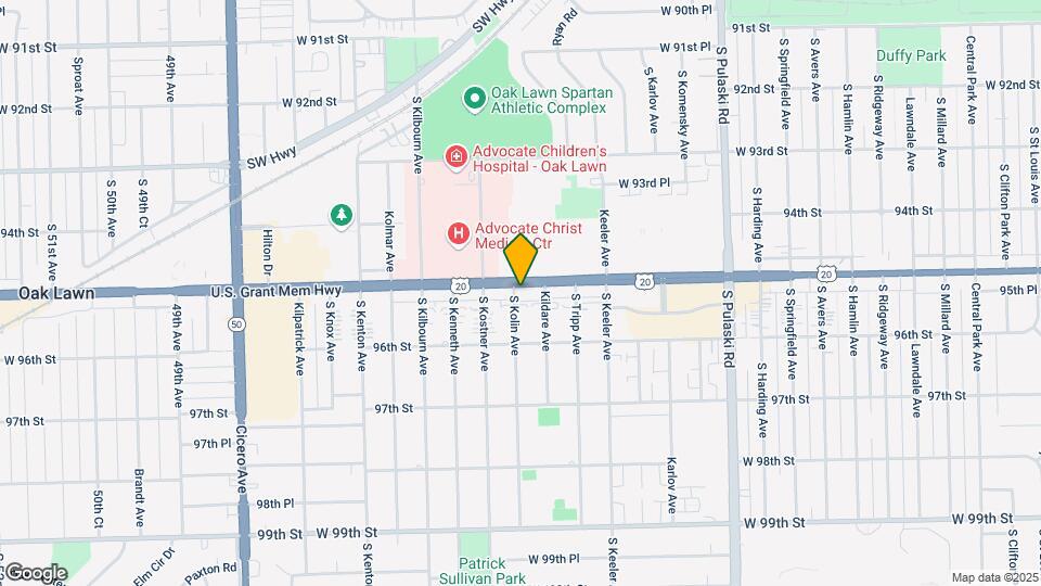9501 S Kolin Ave Map and Location Details