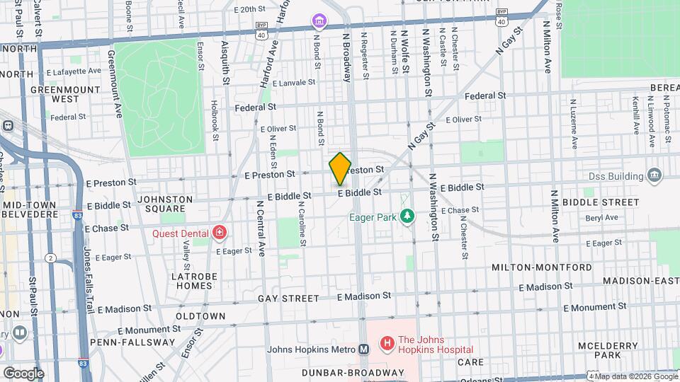 1618 E Biddle St Map and Location Details