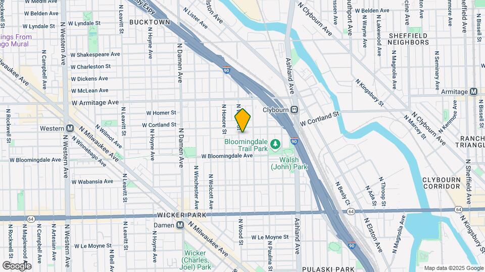 1830 N Hermitage Ave, Unit GF Map and Location Details