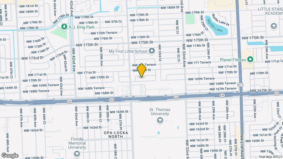 3511 NW 169th Ter Map and Location Details