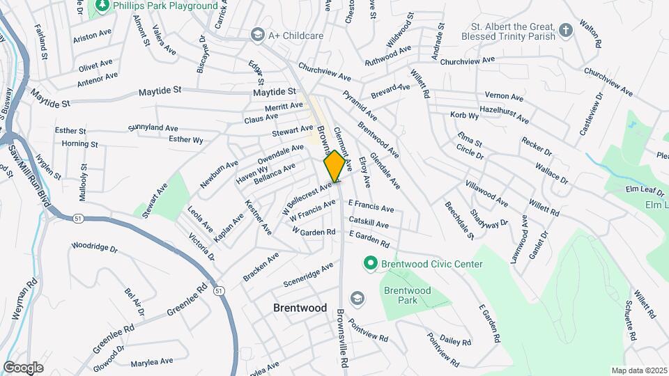 3100 Brownsville Rd Map and Location Details